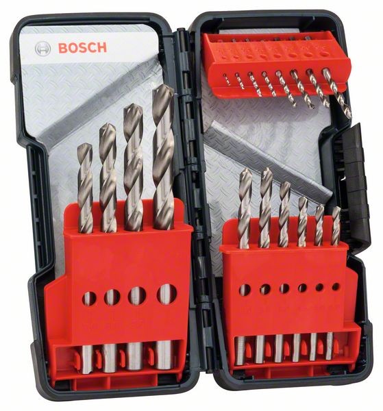 Bosch 18dílná sada spirálových vrtáků HSS PointTeQ ToughBox Professional 2608577350