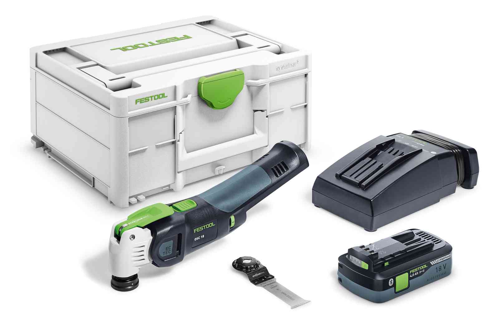 OSC 18 HPC 4,0 El-Plus Akumulátorové oscilační nářadí - 576595  + 3 létá záruka FESTOOL SERVICE all-inclusive PLOTY Sklad9 10-3035