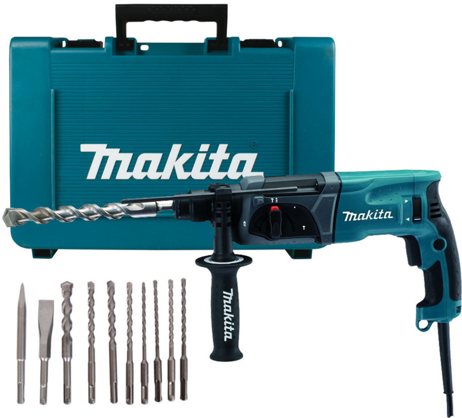 Makita HR2470X16 vrtací kladivo + sada vrtáků a sekáčů D-46361