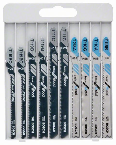Bosch 2607010630 10dílná sada pilových plátků pro kmitací pily Basic for Metal and Wood T 119 PLOTY Sklad9 10-300