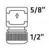 Rychlospojka 1/2", bimaterial VERTO - 15G730