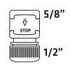 Rychlospojka stop 1/2", bimaterial VERTO - 15G731