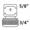 Rychlospojka 3/4", bimaterial VERTO - 15G732