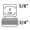 Rychlospojka stop 3/4", bimaterial VERTO - 15G733