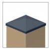 Krytka na sloupek černá 80x80 mm - ROOF 8 B