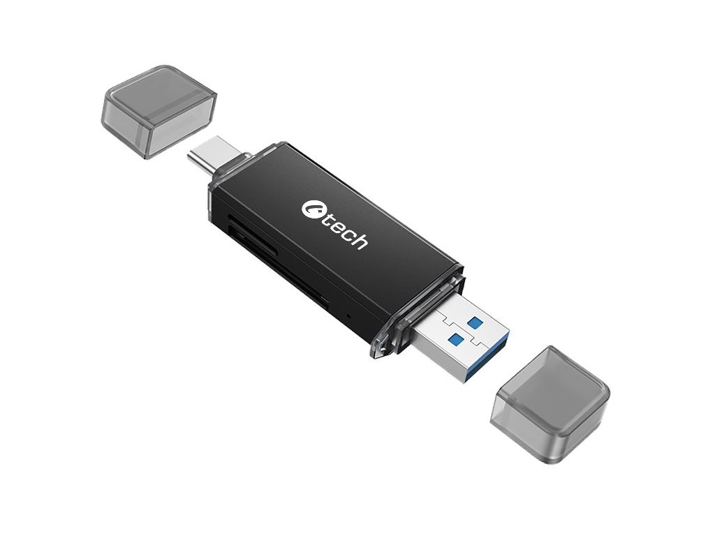 Čtečka karet C-tech UCR-02-AL, USB 3.0 TYPE A/ TYPE C, SD/micro SD