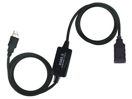 PremiumCord USB 2.0 repeater a prodlužovací kabel A/M-A/F 10m