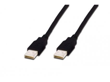 Digitus USB kabel A/samec na A/samec, černý, Měď, 1m