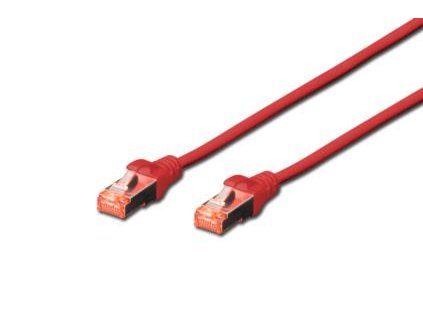 Digitus Patch Cable,S-FTP, CAT 6, AWG 27/7, LSOH, Měď, červený 5m