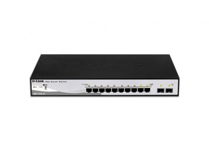 D-Link DGS-1210-10 L2/L3 Smart+ Switch, 8x GbE, 2 SFP, fanless