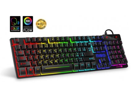 CONNECT IT NEO klávesnice pro hráče (CZ+SK verze), RGB podsvícení, reaguje na zvuk