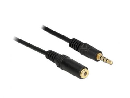 Delock prodlužovací kabel Audio Stereo Jack 3.5 mm samec / samice IPhone 4 pin 2 m