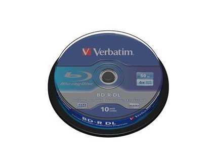 VERBATIM BD-R DL(10-pack)50GB/6x/spindle