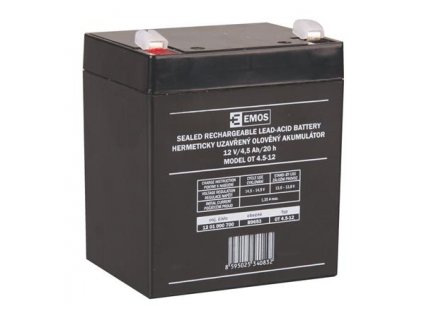 Emos baterie SLA 12V / 4.5 Ah, Faston 4.8 (187)