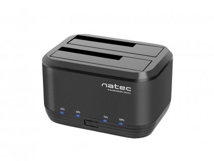 Dokovací stanice pro HDD 2,5''/3,5'' USB 3.0 Natec Kangaroo Dual, funkce klonování, napájecí adaptér