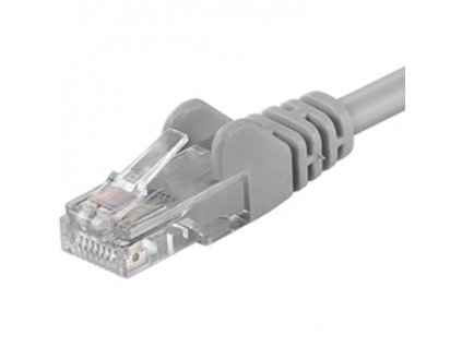 Patch kabel UTP RJ45-RJ45 level CAT6, 0.1m, šedá