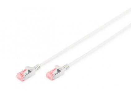 Digitus Tenký propojovací kabel U-FTP CAT 6 U-FTP, Cu, LSZH AWG 28/7, délka 5 m, barva šedá