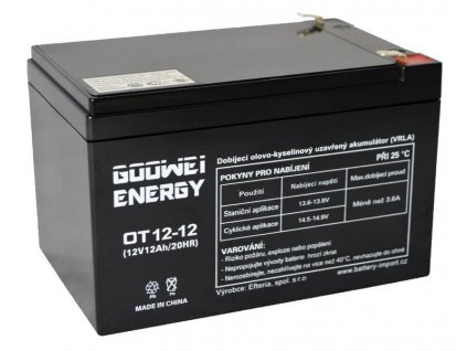 GOOWEI ENERGY Pb záložní akumulátor VRLA AGM 12V/12Ah (OT12-12)