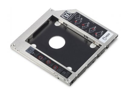 Digitus Instalační rámeček SSD/HDD pro slot pro jednotky CD/DVD/Blu-ray, SATA až SATA III, instalační výška 9,5 mm
