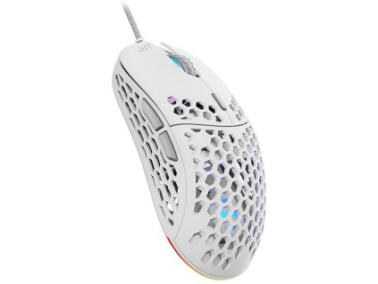 SPC Gear herní myš LIX+ onyx white / drátová / optická / PMW3360/800-12000dpi / 1000Hz/6 tlačítek / 59g /RGB/ USB / bílá