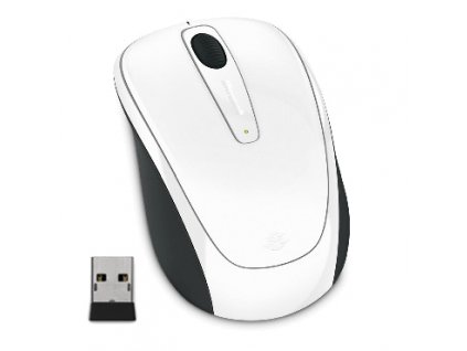 Microsoft Wireless Mobile Mouse 3500, White Gloss