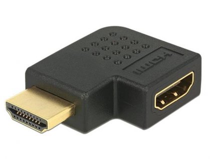 Delock adaptér HDMI A samec/samice, pravoúhlý, vlevo