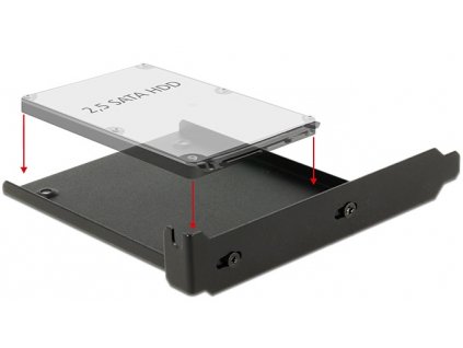 Delock instalační rámeček pro 1 x 2.5" HDD do PC slotu.