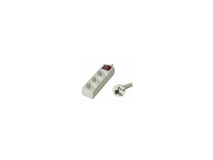 Premiumcord prodlužovací kabel ppe1-02 2m 3 zásuvky vypínač bílý