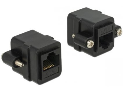 Delock Adapter RJ45 female > RJ45 female panel-mount Cat.6 UTP