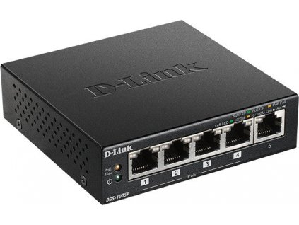 D-Link DGS-1005P 5-Port Desktop Gigabit PoE+ Switch