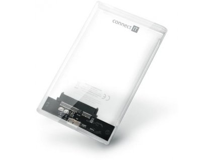 CONNECT IT ToolFree Clear externí box pro HDD 2,5" SATA, USB 3.0, TRANSPARENTNÍ