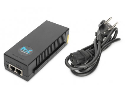 Digitus 10 Gigabit Ethernet PoE + Injector, 802.3at Power Pins: 3/6 (+), 1/2 (-), 30W