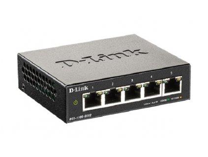 D-Link DGS-1100-05V2/E 5-Port Gigabit Smart Managed Switch- 5-Port 100BaseTX Auto-Negotiating 10/100/1000Mbps Switch