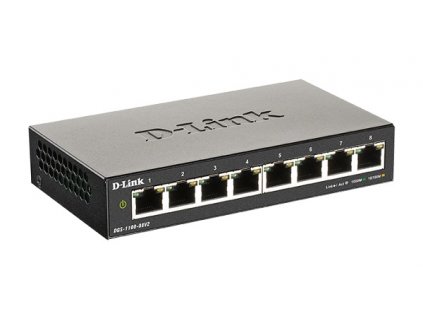 D-Link DGS-1100-08V2/E 8-Port Gigabit Smart Managed Switch- 8-Port 100BaseTX Auto-Negotiating 10/100/1000Mbps Switch