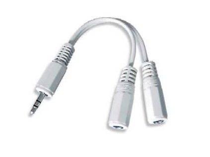 GEMBIRD Kabel rozdvojka jack 3,5mm na 2x3,5mm M/F, 10cm, audio