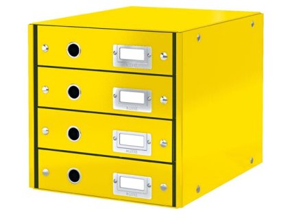LEITZ Zásuvkový box Click&Store, 4 zásuvky, žlutá