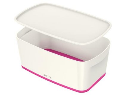 LEITZ Úložný box s víkem MyBox, velikost S, bílá/růžová