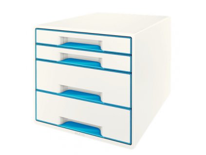 LEITZ Zásuvkový box WOW CUBE, 4 zásuvky, světle modrá