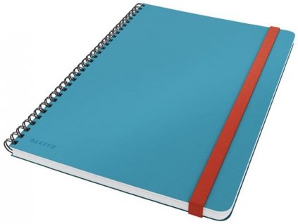 Leitz Spirálový sešit Cosy Soft Touch, matně modrá, linkovaný, B5, 80 listů
