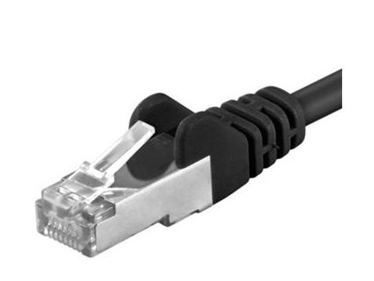 Premiumcord Patch kabel CAT6a S-FTP, RJ45-RJ45, AWG 26/7 0,25m černá