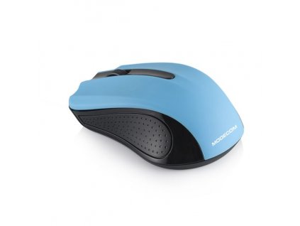 Modecom MC-WM9 bezdrátová optická myš, 3 tlačítka, 1200 DPI, USB nano 2,4 GHz, černo-modrá
