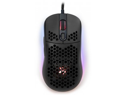 AROZZI herní myš FAVO Ultra Light Black/ drátová/ 16.000 dpi/ USB/ 7 tlačítek/ RGB/ černá