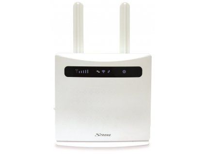 STRONG 4G LTE router 300/ Wi-Fi standard 802.11 b/g/n/ 300 Mbit/s/ 2,4GHz/ 4x LAN (1x WAN)/ USB/ SIM slot/ bílý