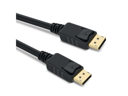 PremiumCord DisplayPort 1.4 přípojný kabel M/M, zlacené konektory, 2m