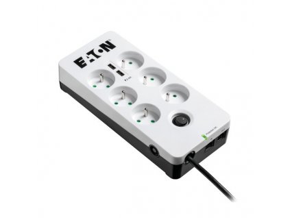 EATON přepěťová ochrana Protection Box 6 Tel@ USB FR, 6 zásuvek + 2x USB + telefon