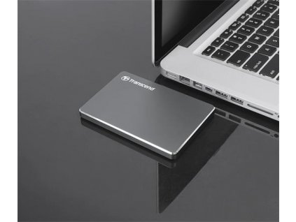 TRANSCEND 2TB StoreJet 25C3N, 2.5", USB 3.0 (3.1 Gen 1) Stylový externí hard disk, ultra-tenký, ocelově šedý