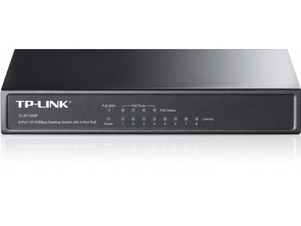 TP-Link TL-SF1008P 8x10/100 (4xPOE) 66W Desktop kovový CCTV Switch