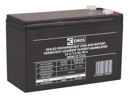 Emos baterie SLA 12V / 7.2 Ah, Faston 4.8 (187)