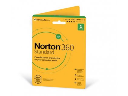 NORTON 360 STANDARD 10GB + VPN 1 uživatel pro 1 zařízení na 1rok