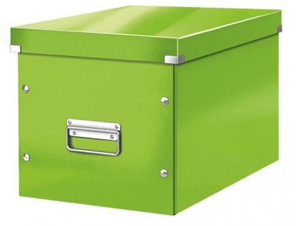 Čtvercová krabice Leitz Click&Store, velikost L (A4), zelená